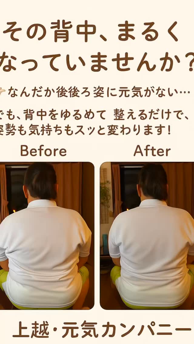 「その背中、まるくなっていませんか？」
